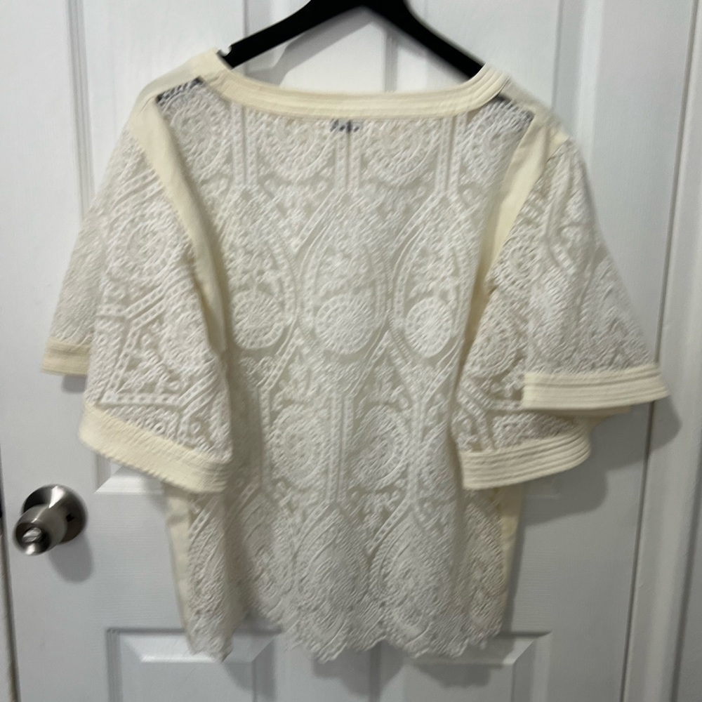 WHY DRESS Elegant cream Lace Women's Top XXL - Picture 6 of 6